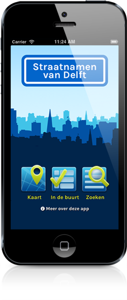 screenshot Straatnamen van Delft for iphone